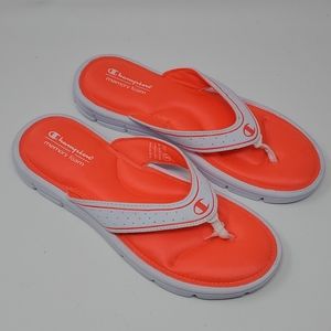 Champion memory foam thong sandals flip flops sz 8